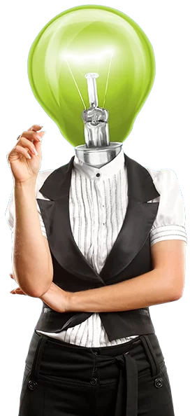 Light Bulb Woman_GreenBulb